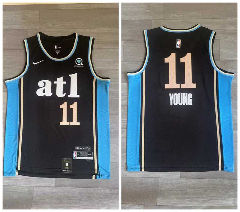 Hawks 11 Trae Young Black Nike 2023-24 City Edition Swingman Jersey,We sell and wholesale Hawks 11 Trae Young Black Nike 2023-24 City Edition Swingman Jersey on line form chian!